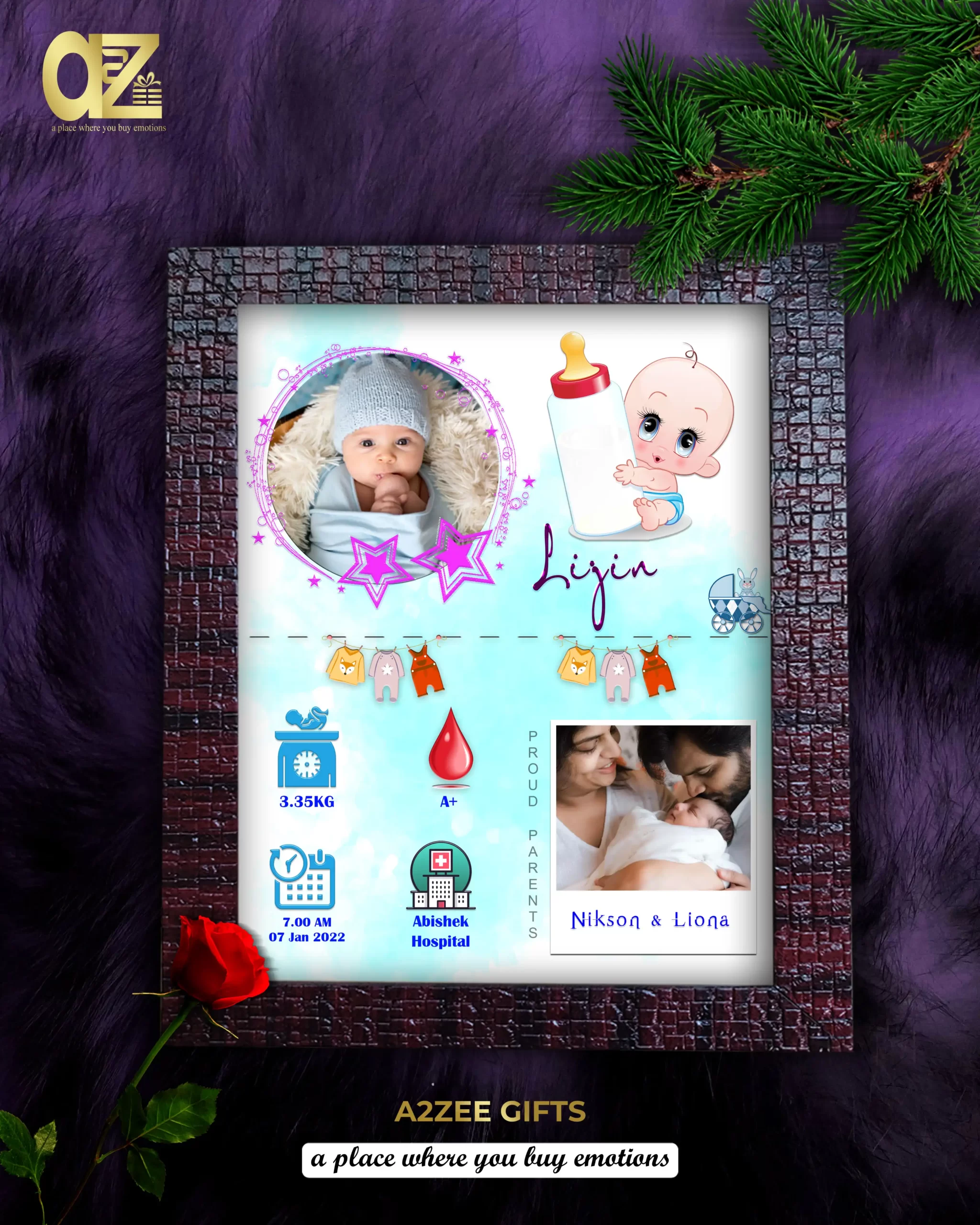 My Baptism Glass Personalized Photo Frame | GiftsForYouNow