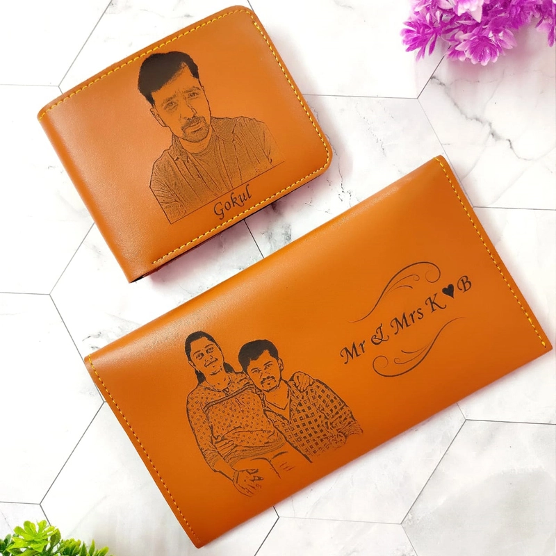 Customized Sketch Wallets  Gift For Couple  Gift For Brother  VivaGifts