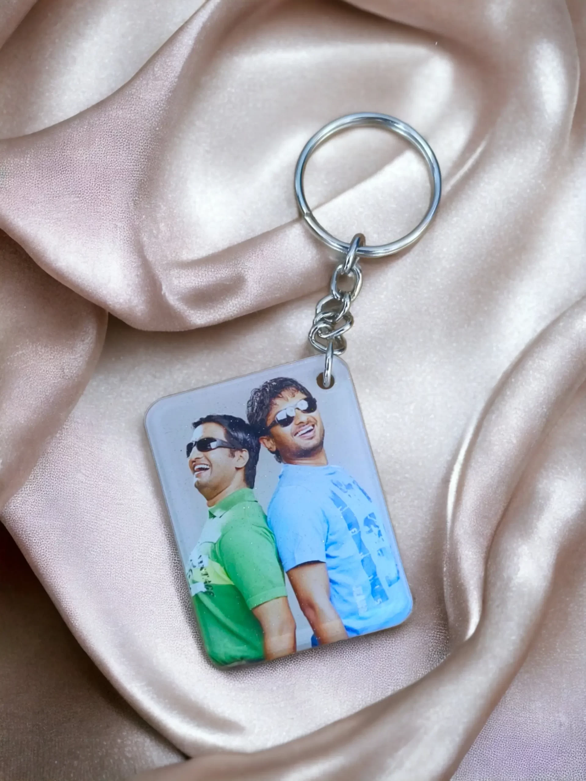 Custom Keychain with Picture, Personalized Customized Text Photo Keychains  Gifts for Family Boyfriend at Amazon Men's Clothing store
