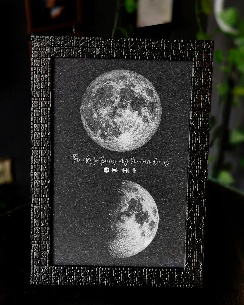Customized Couple Moon Phase Spotify Frame