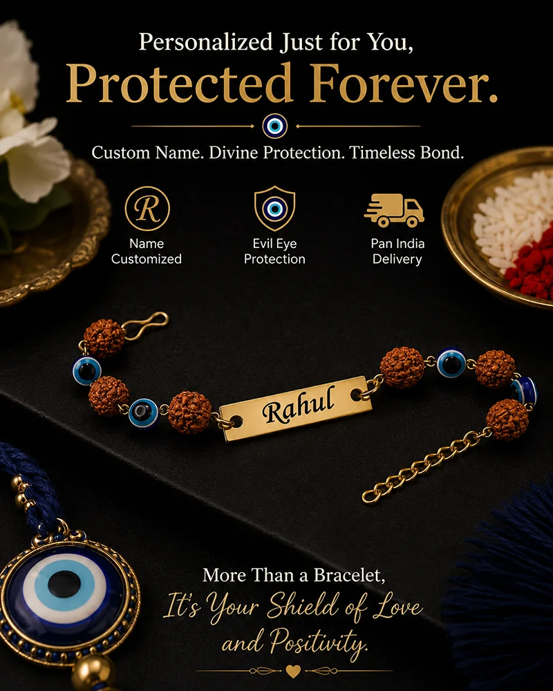 Evil Eye Rudraksha Rakhi (2)